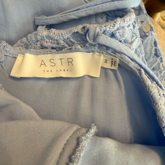 Lace A-Line Midi Dress in Light Blue - Picture 9 of 9